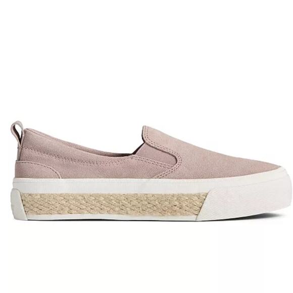 Sperry Purple Suede Twin Gore Espadrille Platform Sneakers - Picture 6 of 10